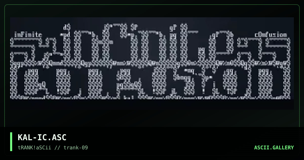 infinite confusion, by kaleidas, 1996