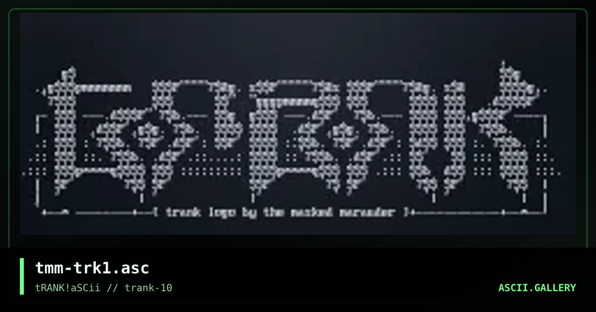 trank logo, by the masked marauder, 1996