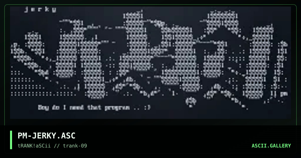 Jerky Logo, by polymorph, 1996