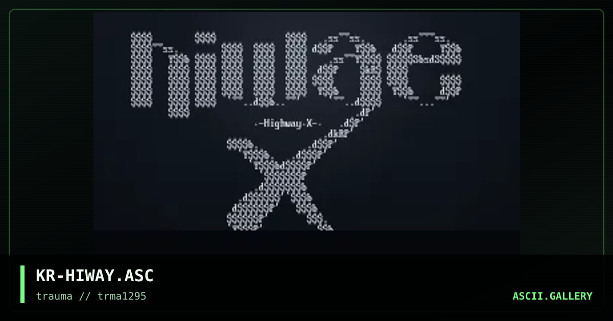 Highway X, by krone, 1995