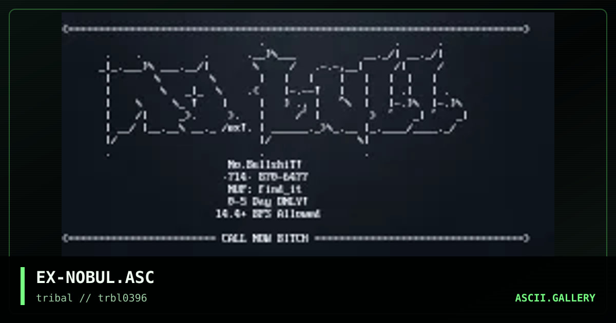 no bull, by exorcet, 1996