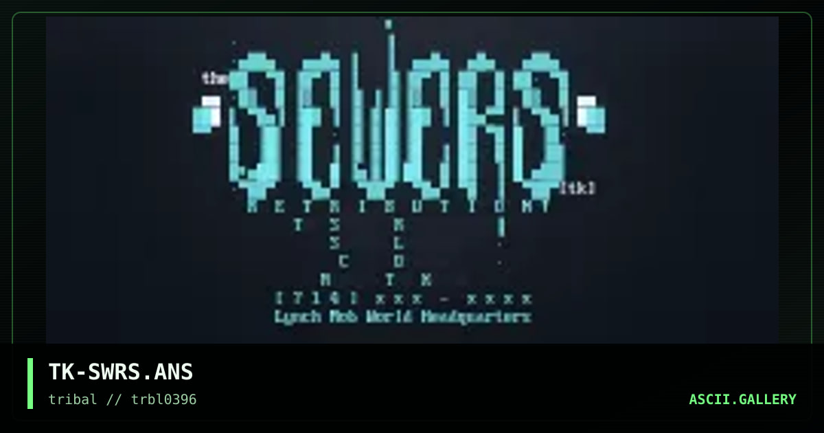 the sewers, by the knave, 1996