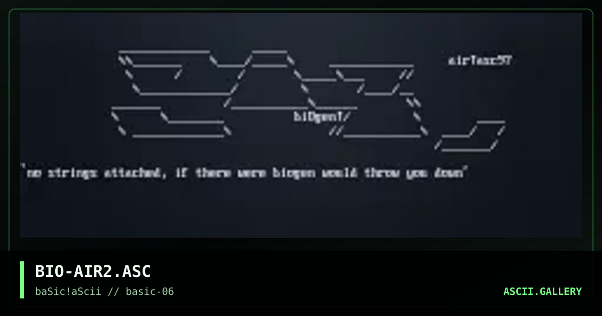 air logo num. 2, by biogenesis, 1997