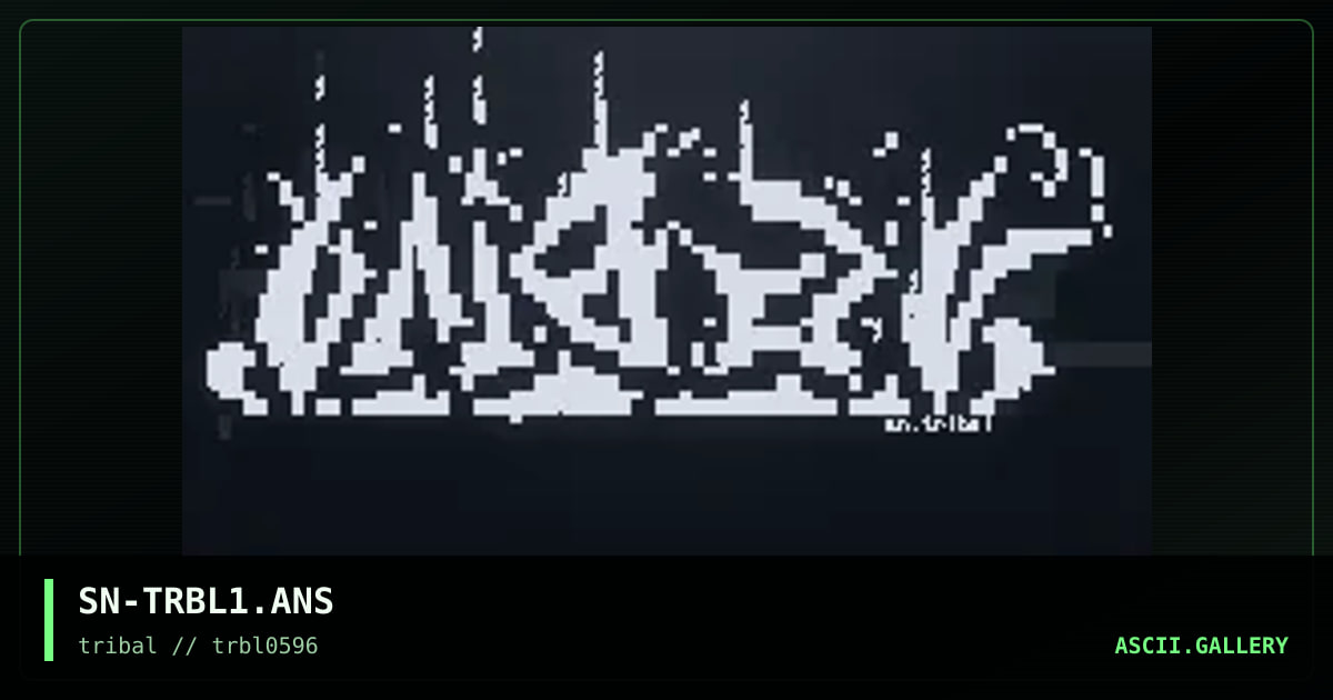 tribal logo, by sniper, 1996