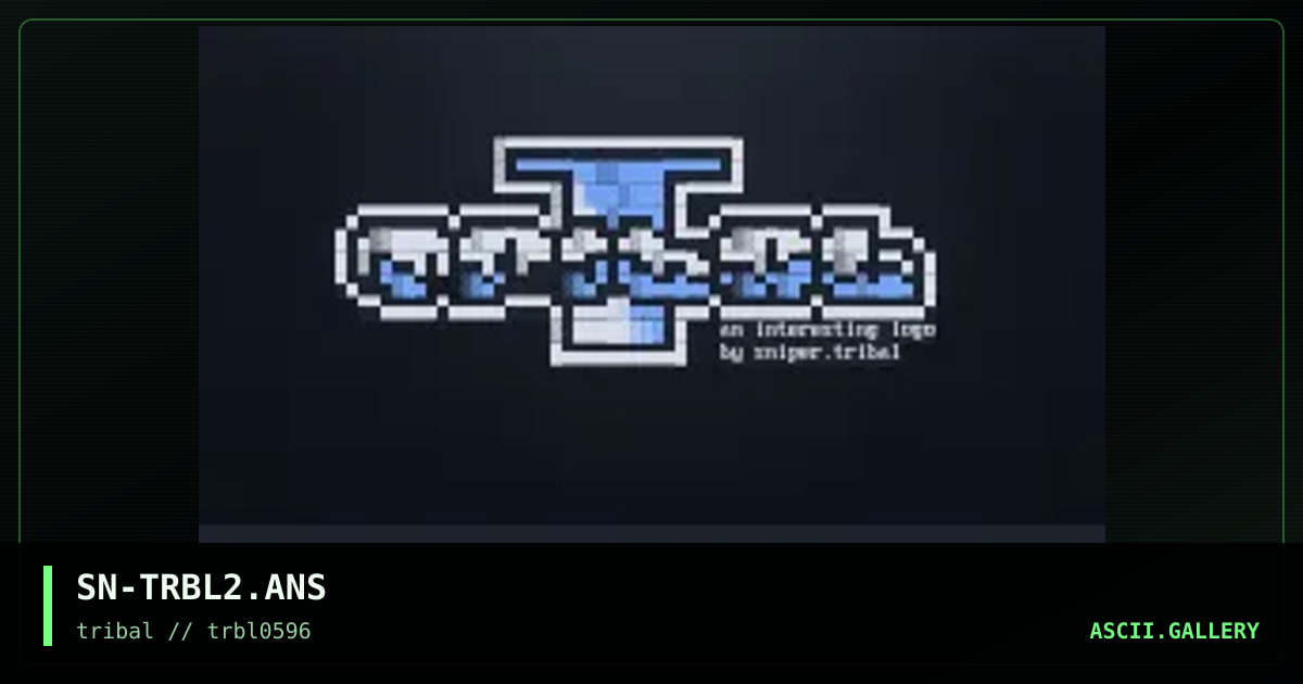 tribal logo, by sniper, 1996