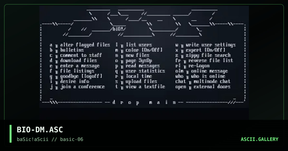 drop menu template, by biogenesis, 1997
