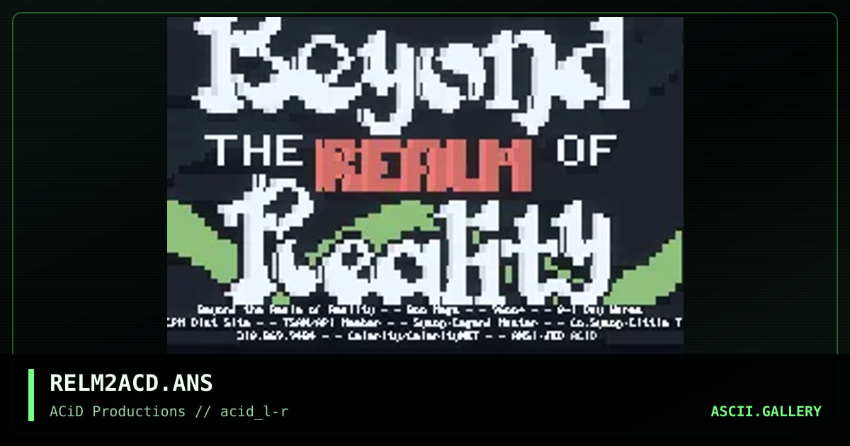 RELM2ACD.ANS, by jed, 1990