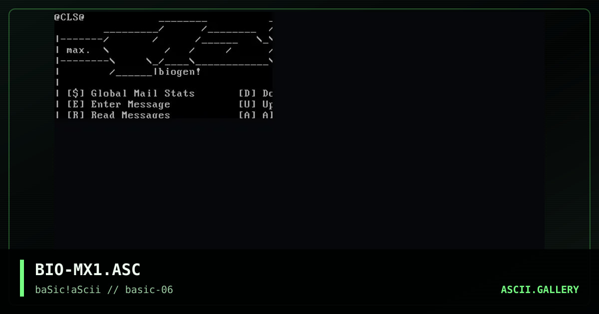 maxis menu template, by biogenesis, 1997