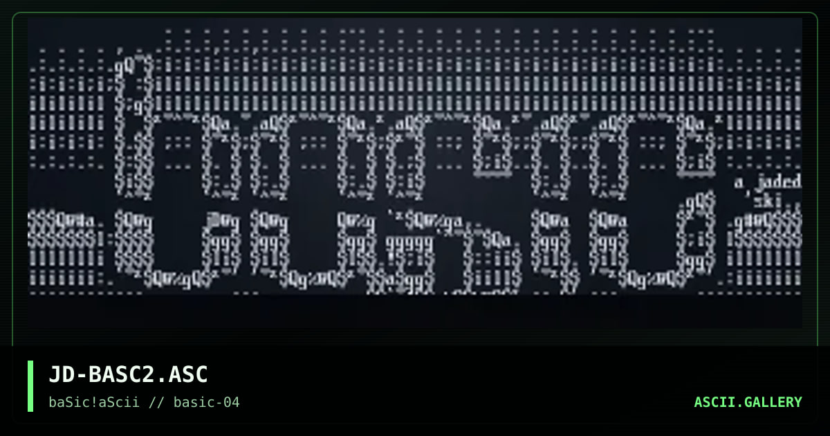 bASIC!aSCII, by jaded, 1996