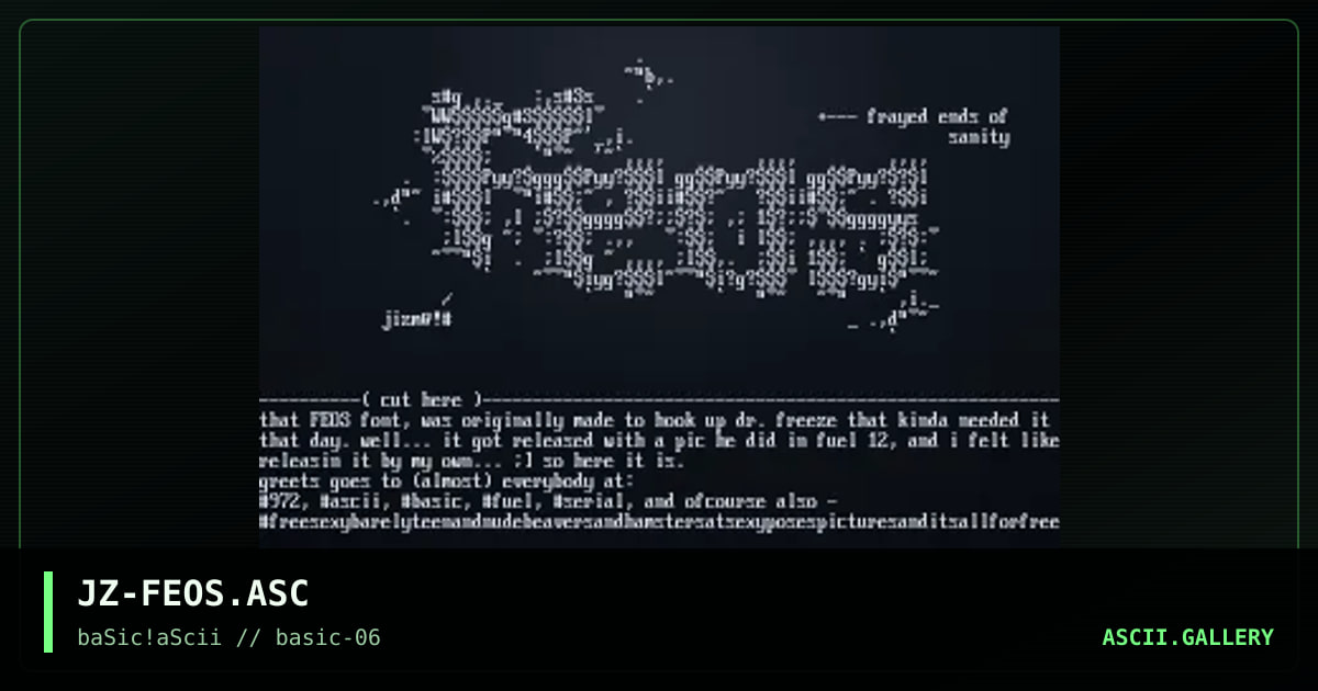 JZ-FEOS.ASC, by jizm, 1997