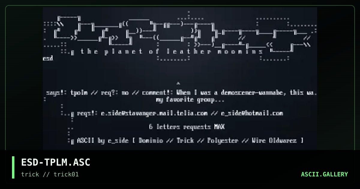 ESD-TPLM.ASC, by e side, 1998