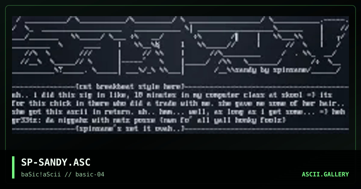 SP-SANDY.ASC, by spinsane, 1996