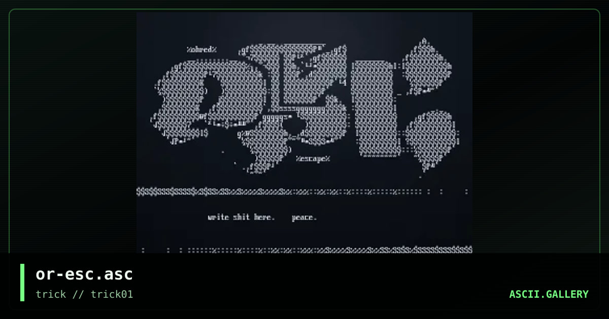 or-esc.asc, by ohred, 1998