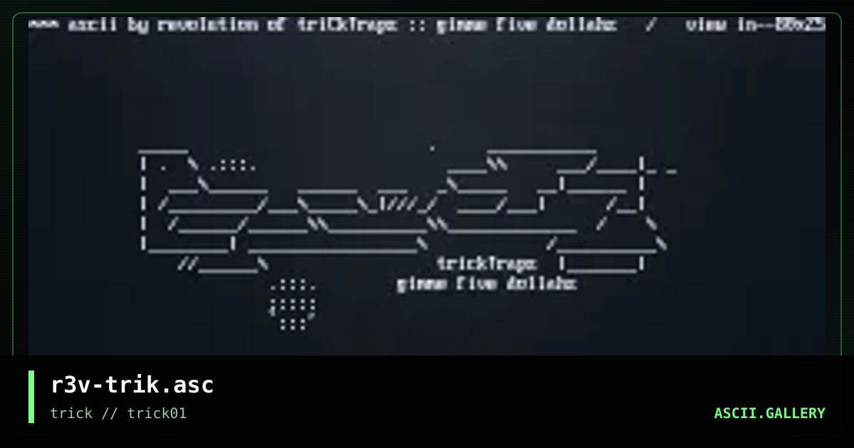 triCk promotional, by revolution, 1998