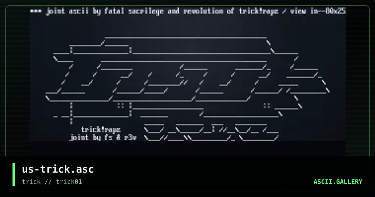 triCk joint, by revolution, fatal sacrilege, 1998