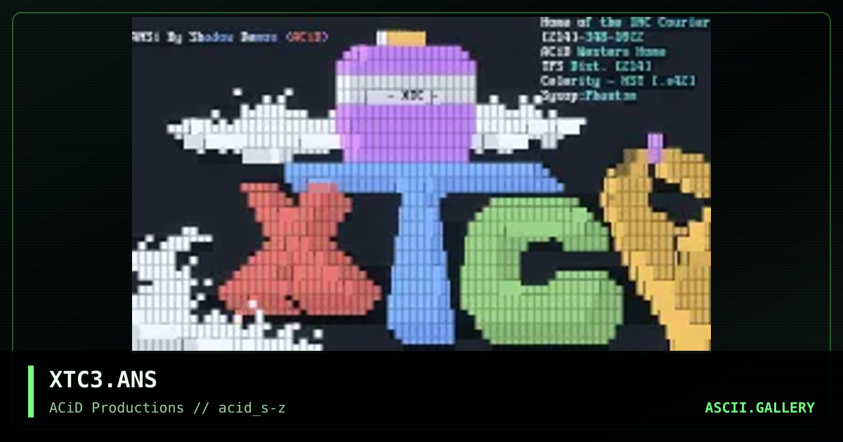 XTC3.ANS, by shadow demon, 1990