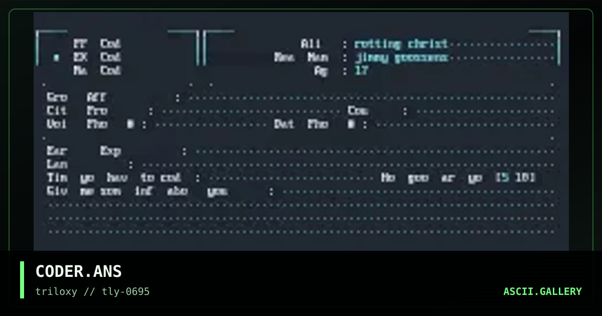 CODER.ANS, by triloxy, 1995