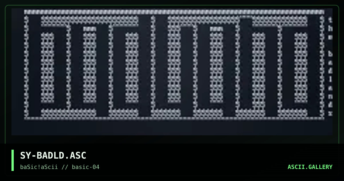 SY-BADLD.ASC, by shoony, 1996