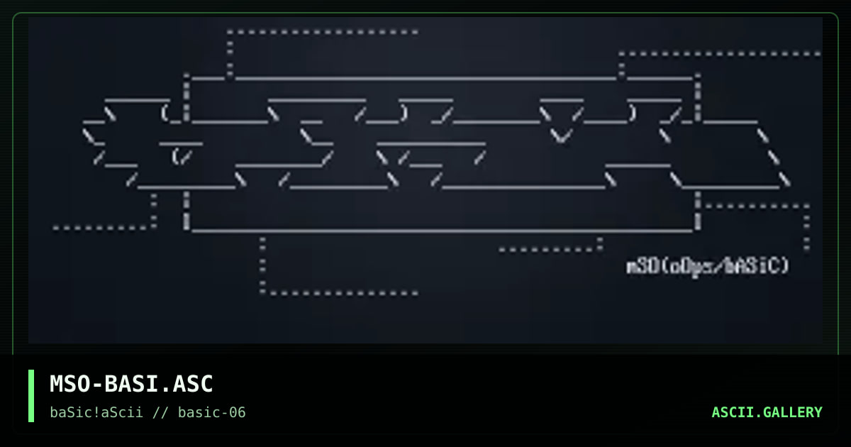 MSO-BASI.ASC, by mso, 1997