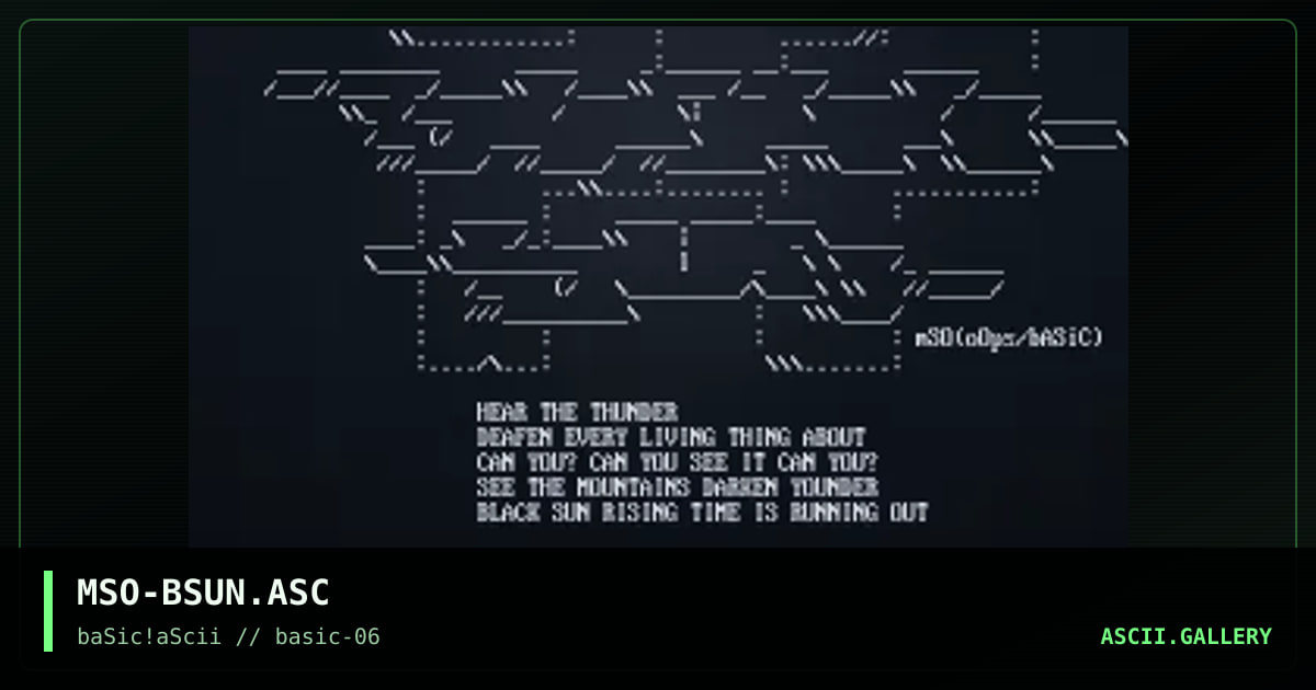 MSO-BSUN.ASC, by mso, 1997
