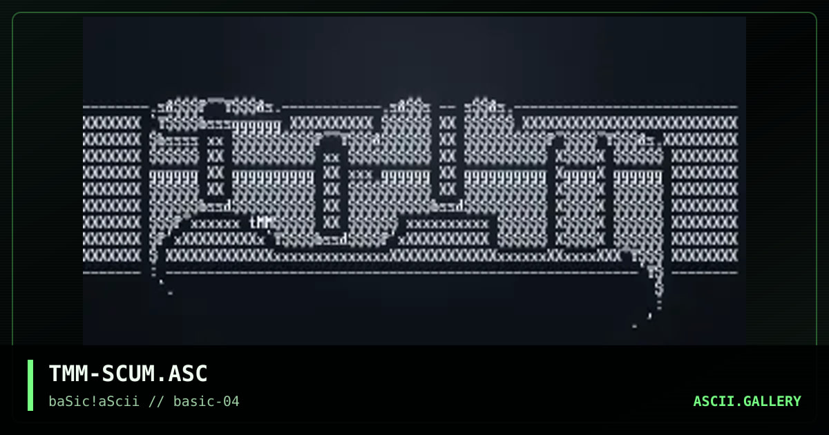 TMM-SCUM.ASC, by tmm, 1996