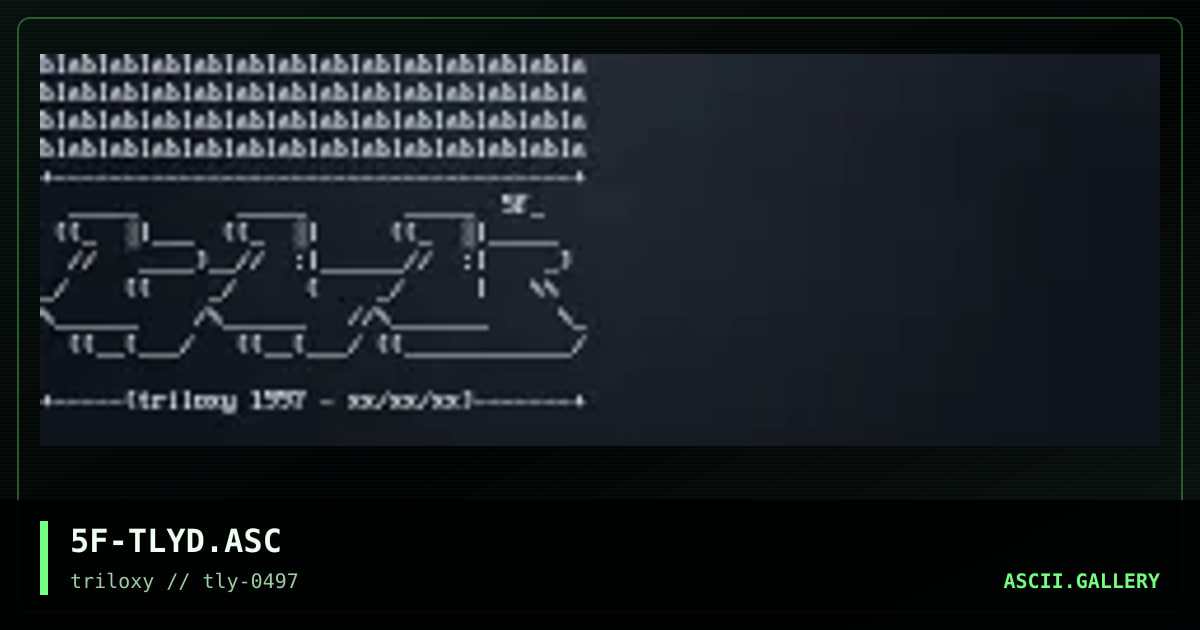 triloxy file_id.diz, by speed freak, 1997