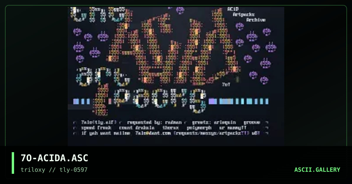 ACiD Artpacks Archive, by 7alo, 1997
