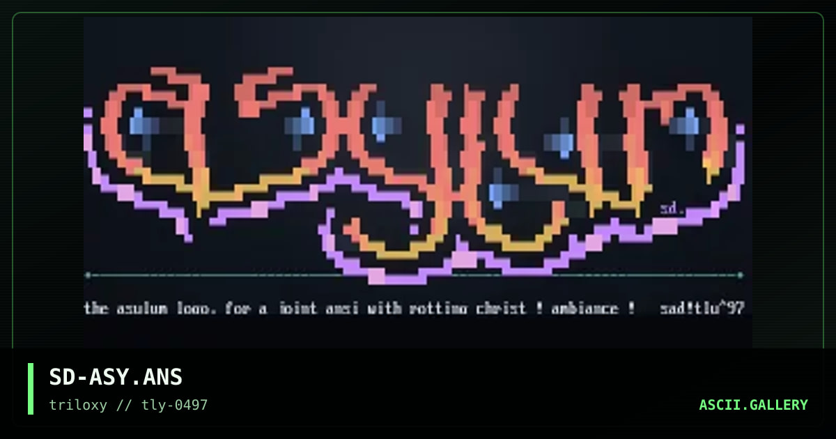 asylum logo, by sad, 1997