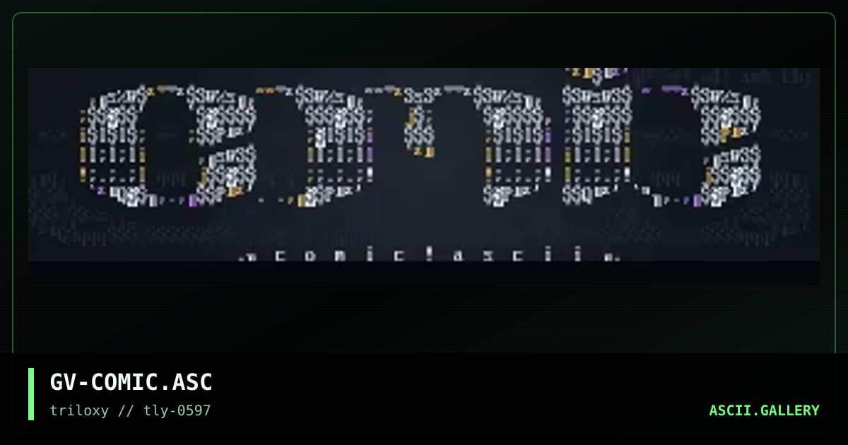 comic!ascii, by groove ambush, 1997