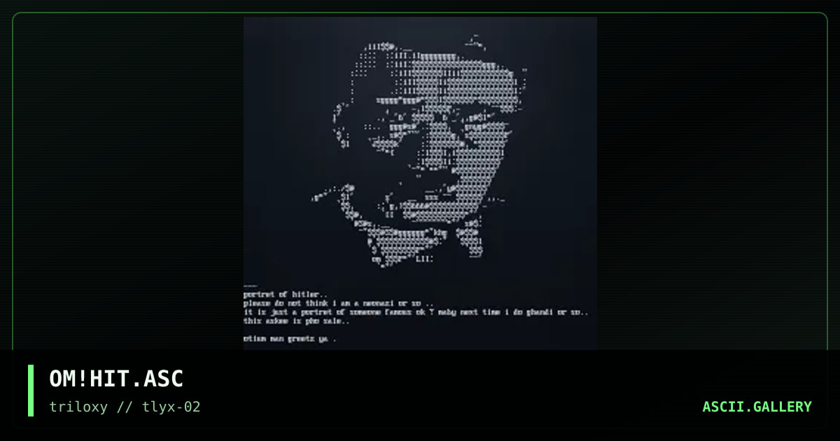 hitler, by otium man, 1998