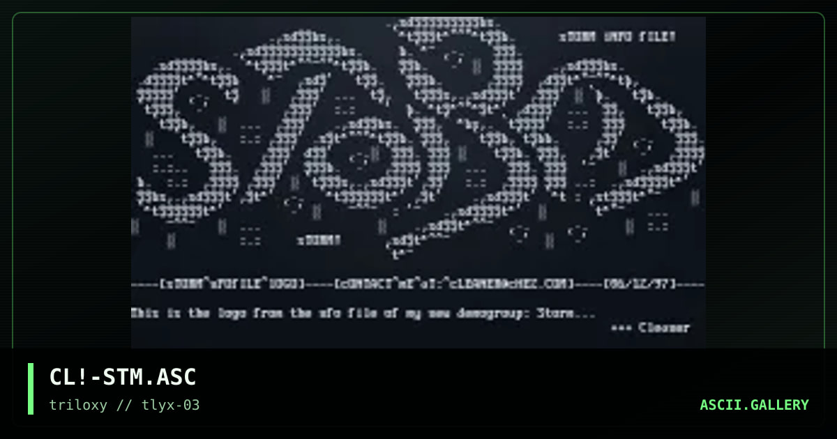 .:(sTORM^nFOFILE^lOGO):., by cleaner, 1998