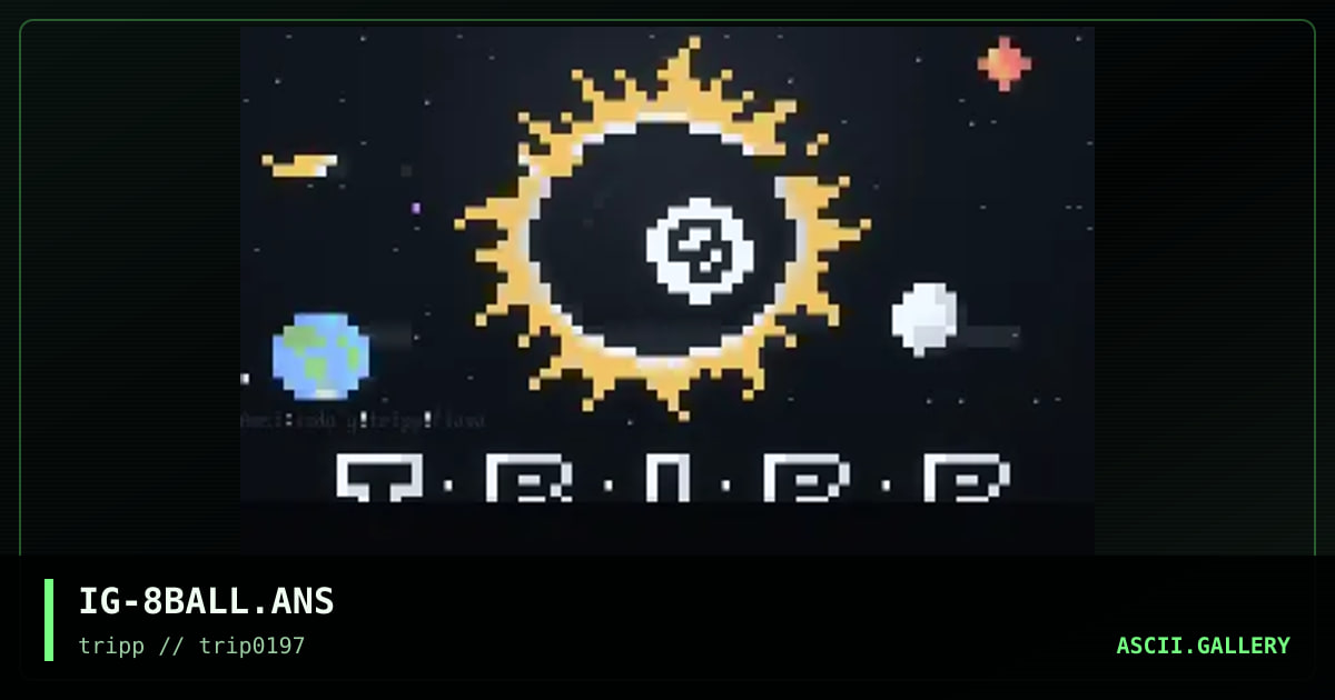 8-ball in outer space, by indo g, 1997