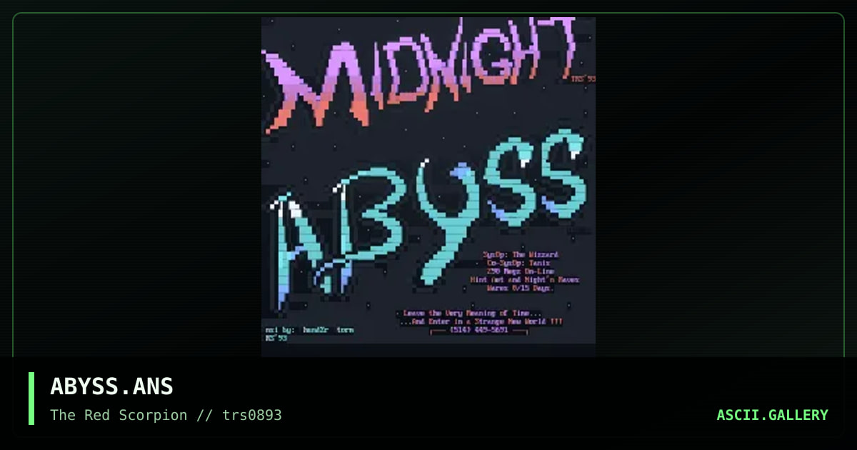 ABYSS.ANS, by thunder storm, 1993