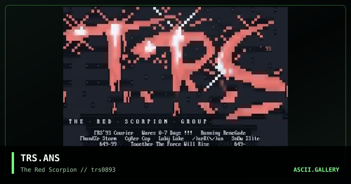 TRS.ANS, by thunder storm, 1993