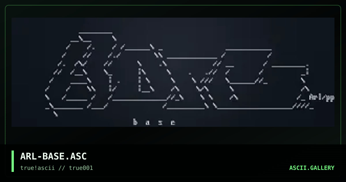 ARL-BASE.ASC, by arlequin, 1999