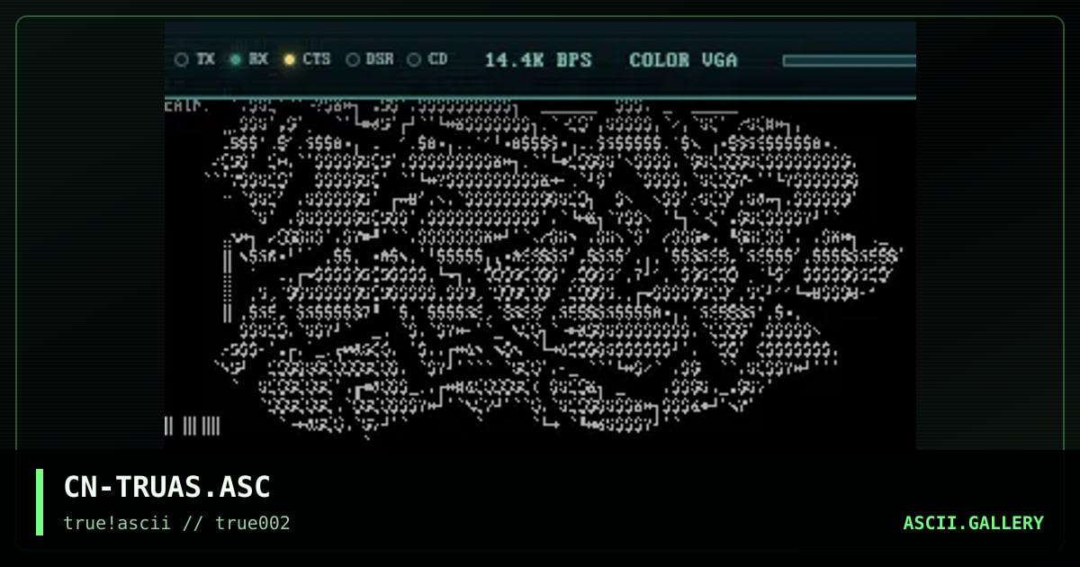 CN-TRUAS.ASC, by cain, 1999