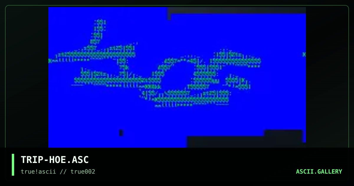 .. hoe, by trip, 1999