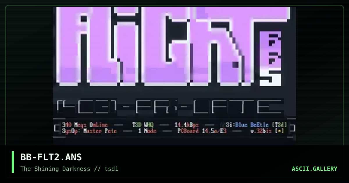BB-FLT2.ANS, by blue beetle, 1993
