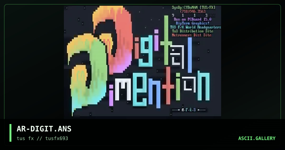 AR-DIGIT.ANS, by ares, 1993