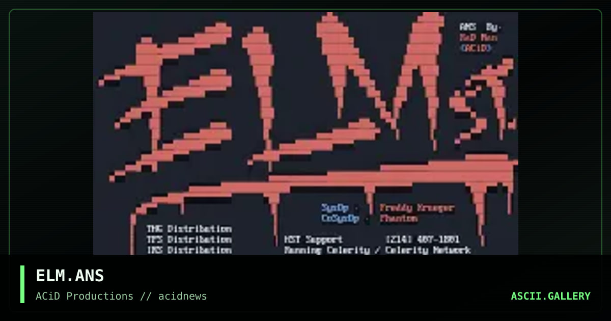 ELM.ANS, by rad man, 1990