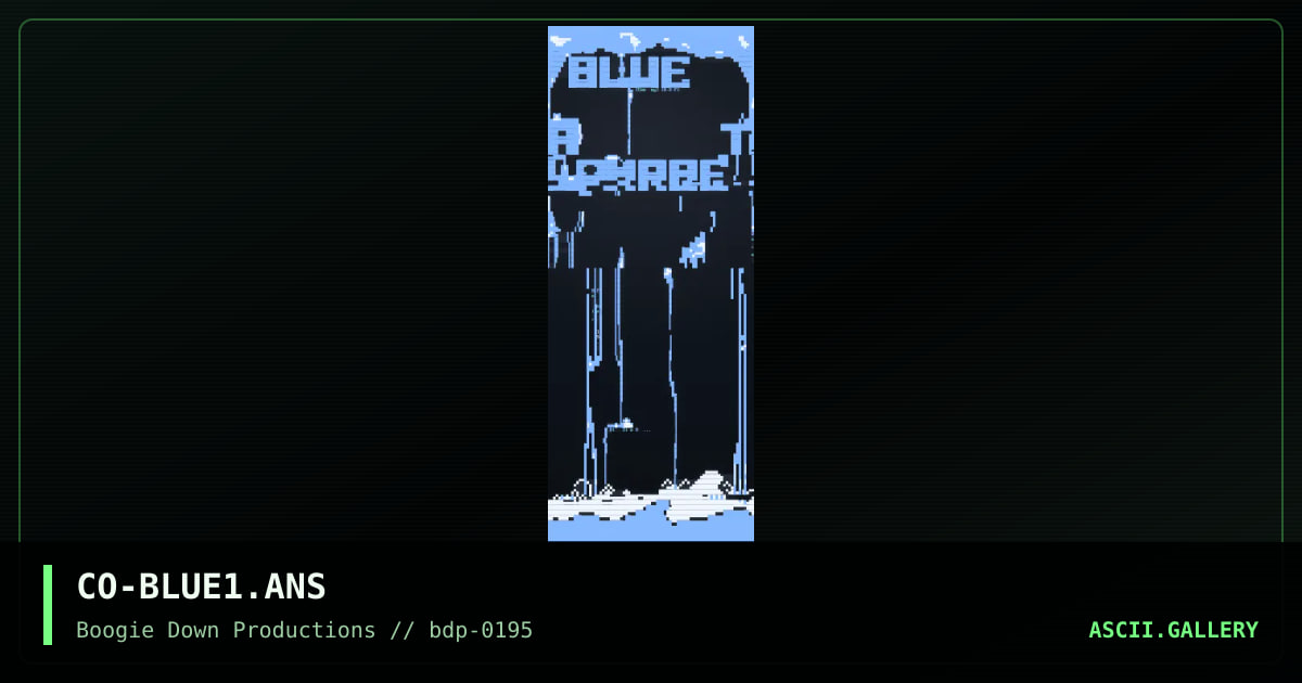 Blue Aplhabet, by coeffey, 1995