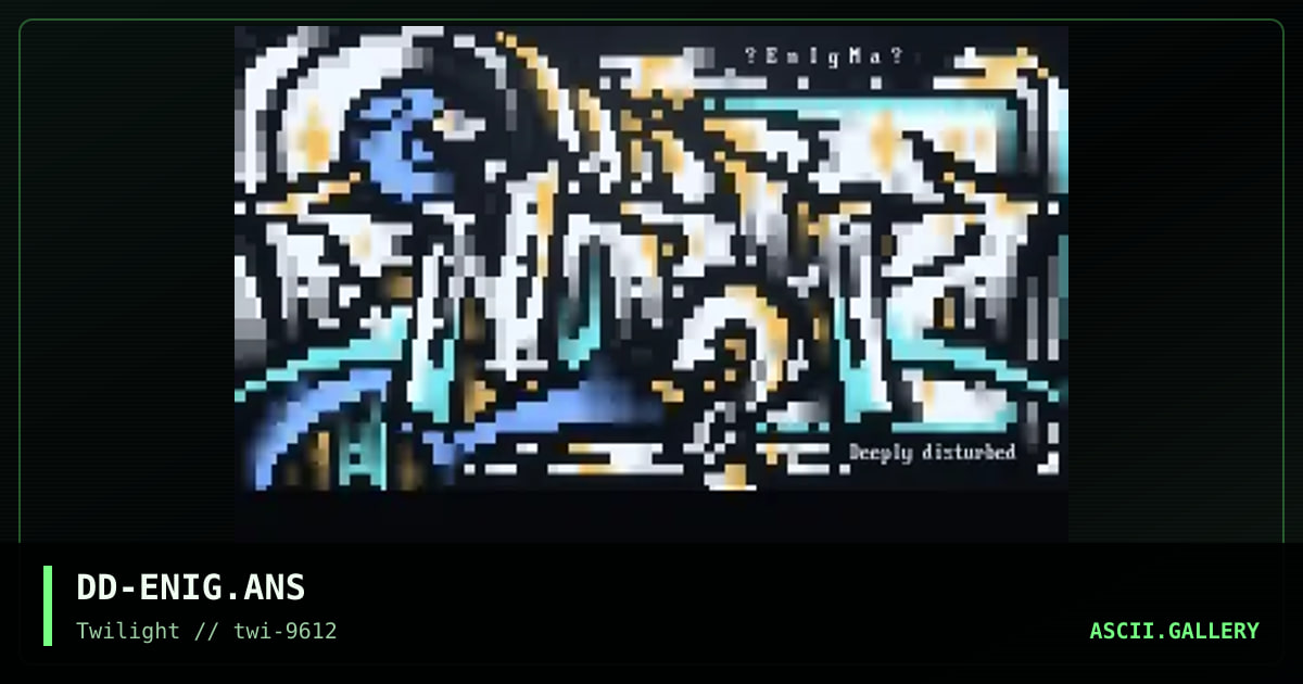 Enigma Logo, by deeply disturbed, 1996