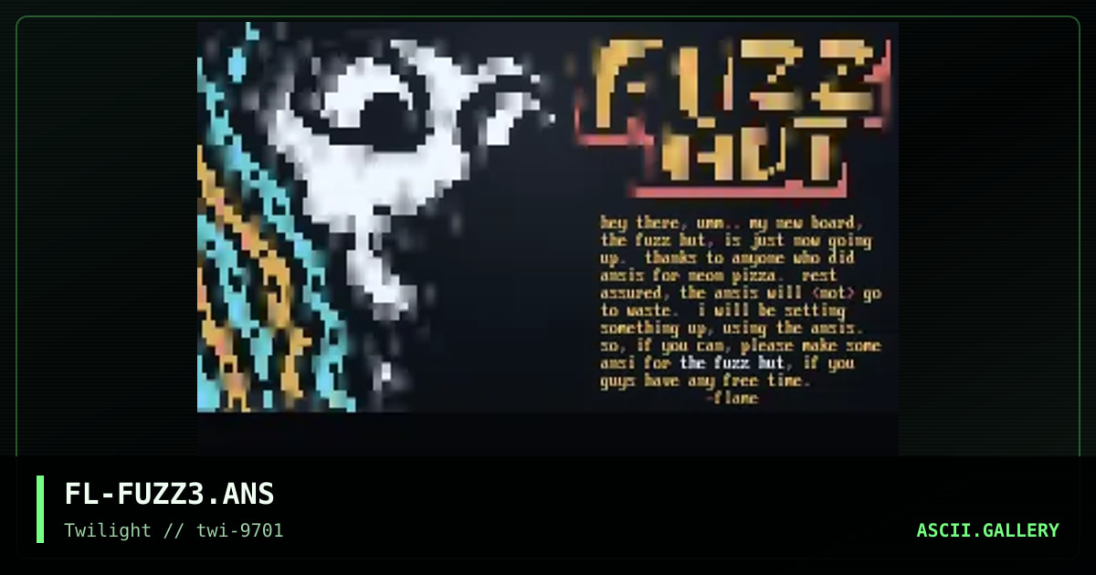 fuzZy wuz., by flame, 1997