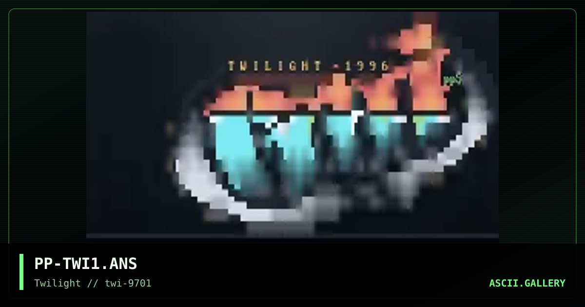 Twilight logo, by pixel pusher, 1997