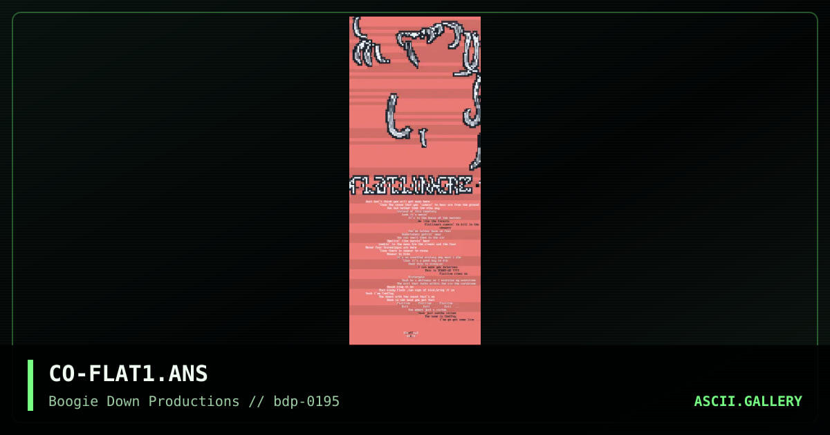 Flatlinerz'rap, by coeffey, 1995