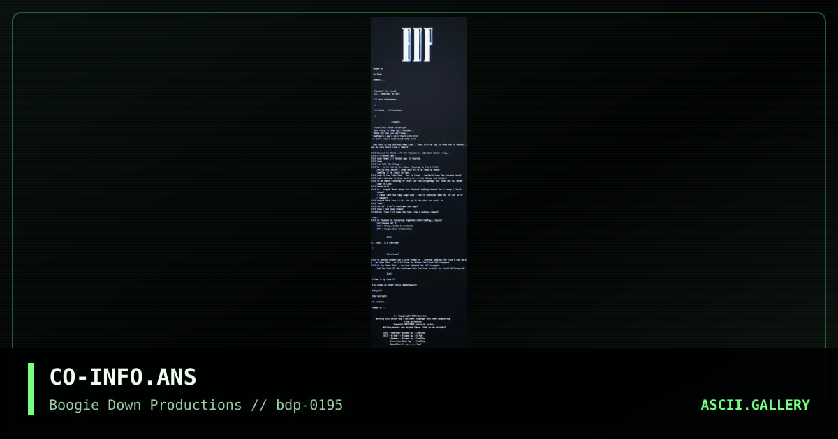 some info, by coeffey, 1995