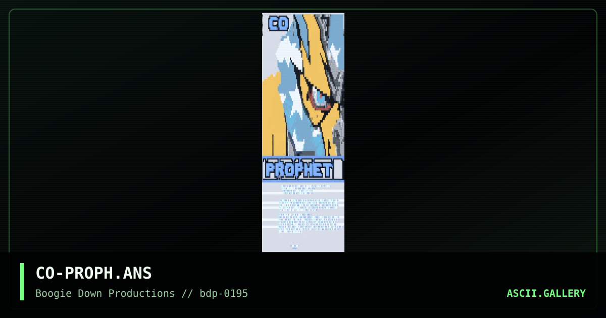 Prophet, by coeffey, 1995