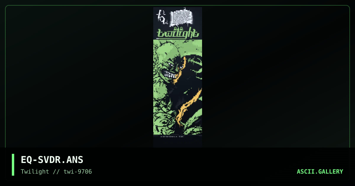 SavgDrgn indeed, by egoteq, 1997
