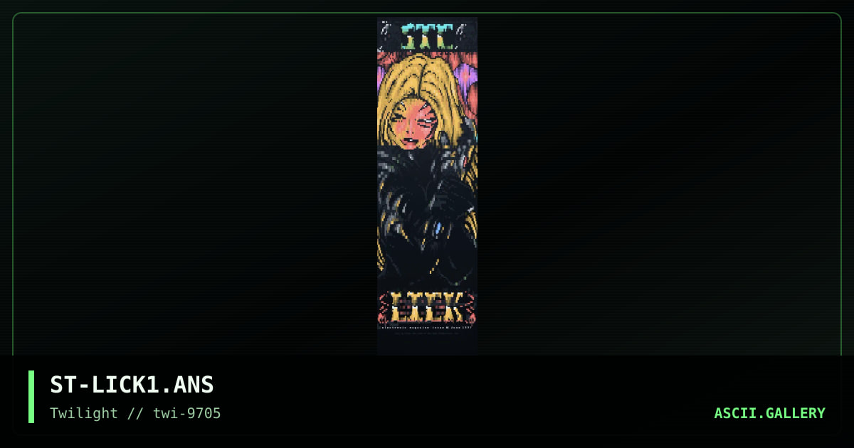 ST-LICK1.ANS, by stone the crow, 1997