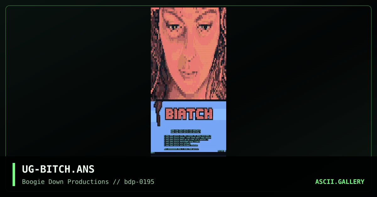 Biatch, by u-god, 1995